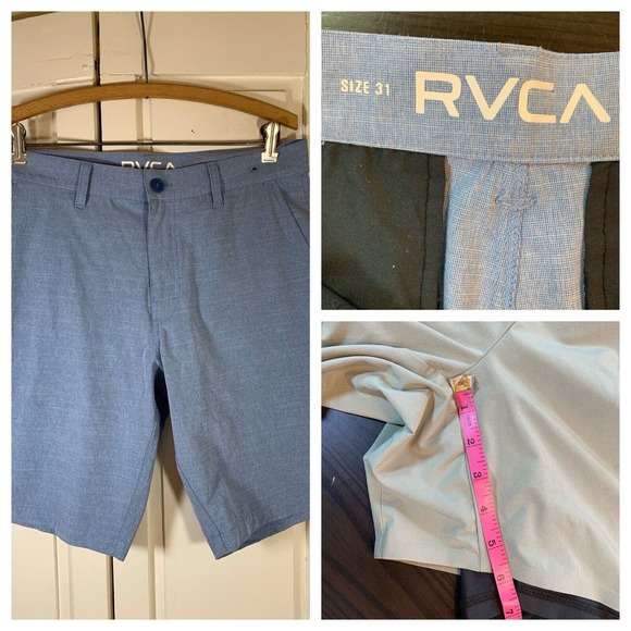 RVCA Other - RVCA Shorts Men’s 31 Blue Hybrid Stretch Golf Chino Preppy Club Casual 10 Inch